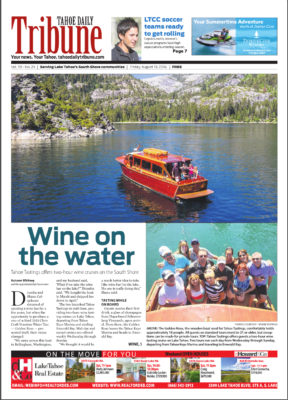 Tahoe Tastings Front Page Article Tahoe Daily Tribune
